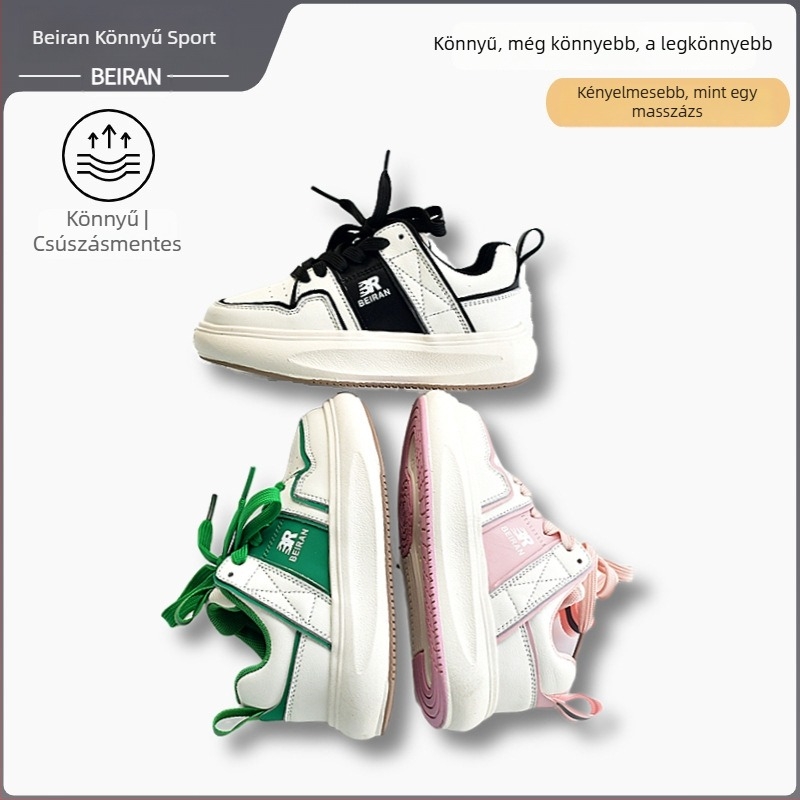 Gyerekeknek készült Daddy Shoes, könnyű, két réteg marhabőrből, EVA talp, Velcro-zárás, 4–12 éveseknek