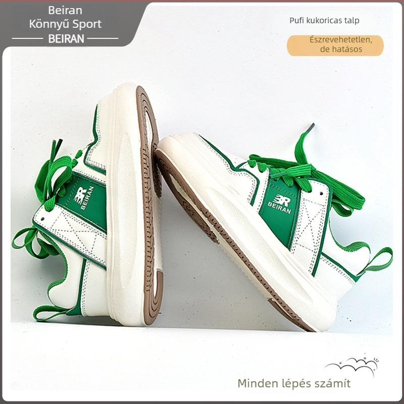 Gyerekeknek készült Daddy Shoes, könnyű, két réteg marhabőrből, EVA talp, Velcro-zárás, 4–12 éveseknek
