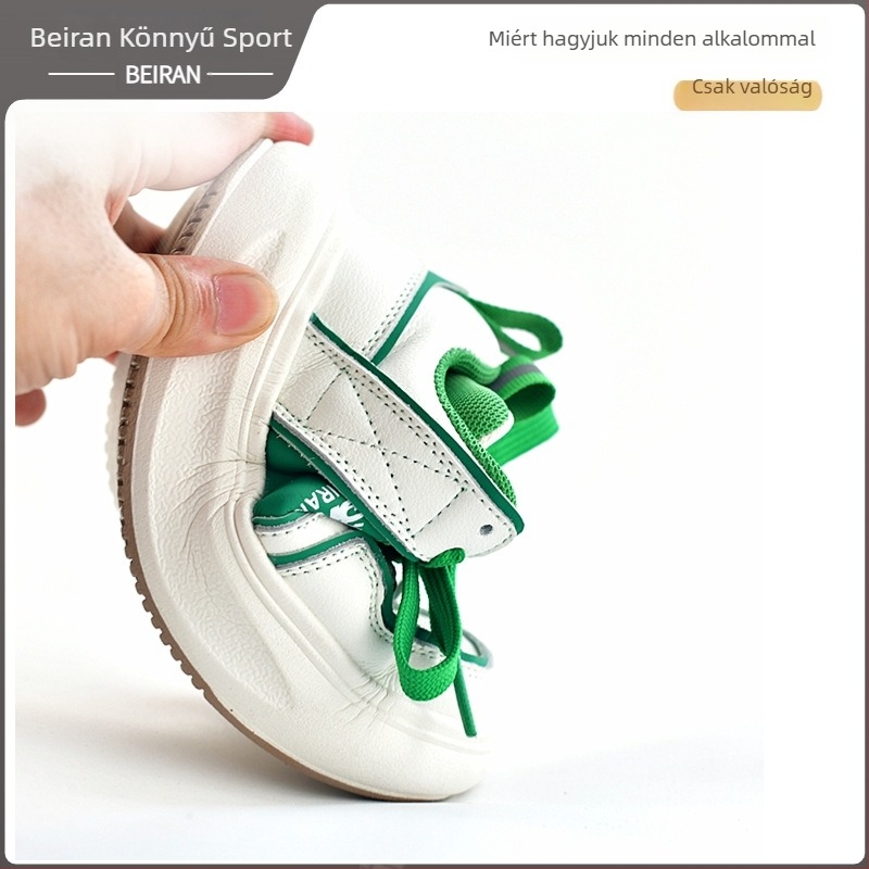 Gyerekeknek készült Daddy Shoes, könnyű, két réteg marhabőrből, EVA talp, Velcro-zárás, 4–12 éveseknek