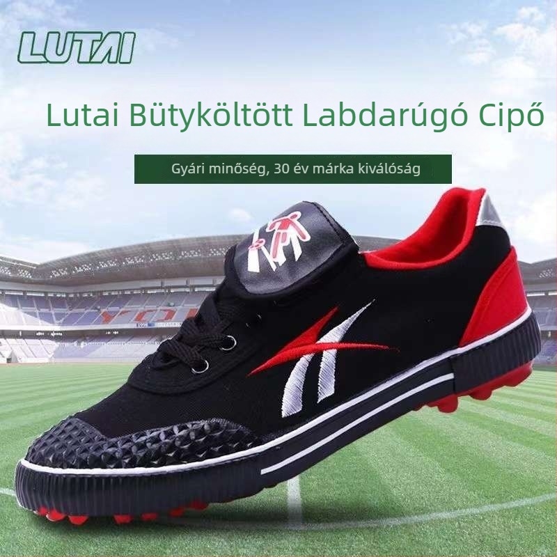 Futballcipő anti-slip és kopásálló teljesítménnyel, pamut felsőrész, középmagas fazon, gumírozott talp