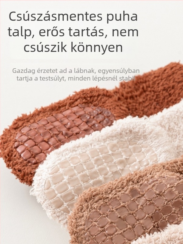 Baba sétáló zokni télre – rajzfilm minta, csúszásmentes talp, 95% poliészter, újszülöttek 0–1 év.