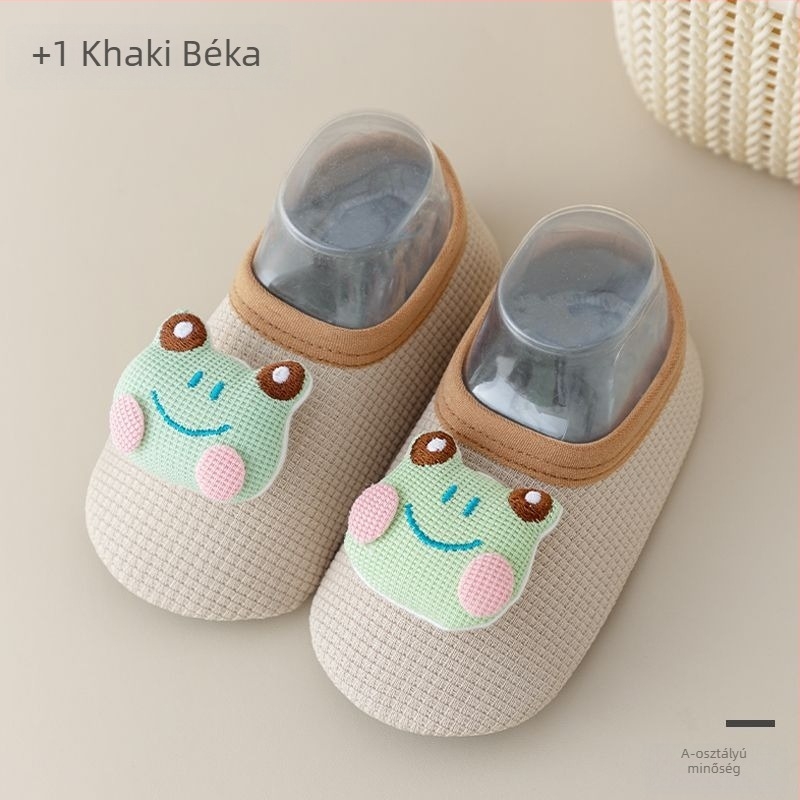 Baba padlószárú csúszásmentes puha talpú beltéri cipő – járáshoz és korai tanuláshoz (tavasz–ősz–tél)