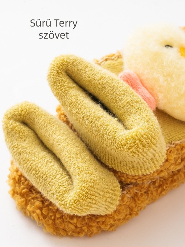Baba padlós zokni csúszásmentes, vastag fleece bélés, pamut alapanyag, mintás, őszi-téli szezon
