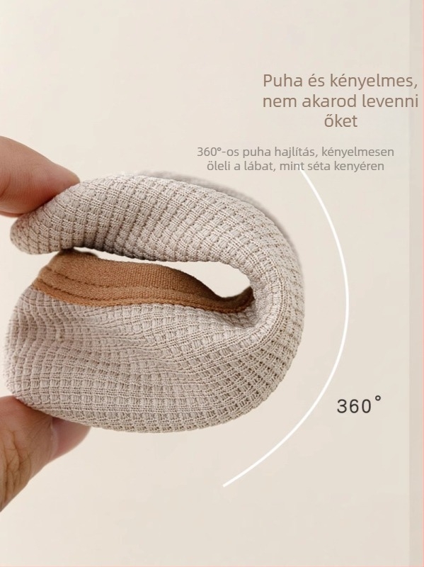 Uniszex beltéri talpú zokni gyerekeknek, csúszásmentes, puha talppal, rajzfilm mintával, 100% poliészter, 2025-ös őszi megjelenés