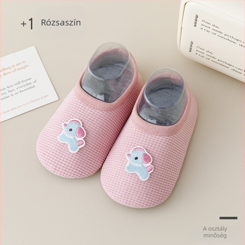 Uniszex beltéri talpú zokni gyerekeknek, csúszásmentes, puha talppal, rajzfilm mintával, 100% poliészter, 2025-ös őszi megjelenés