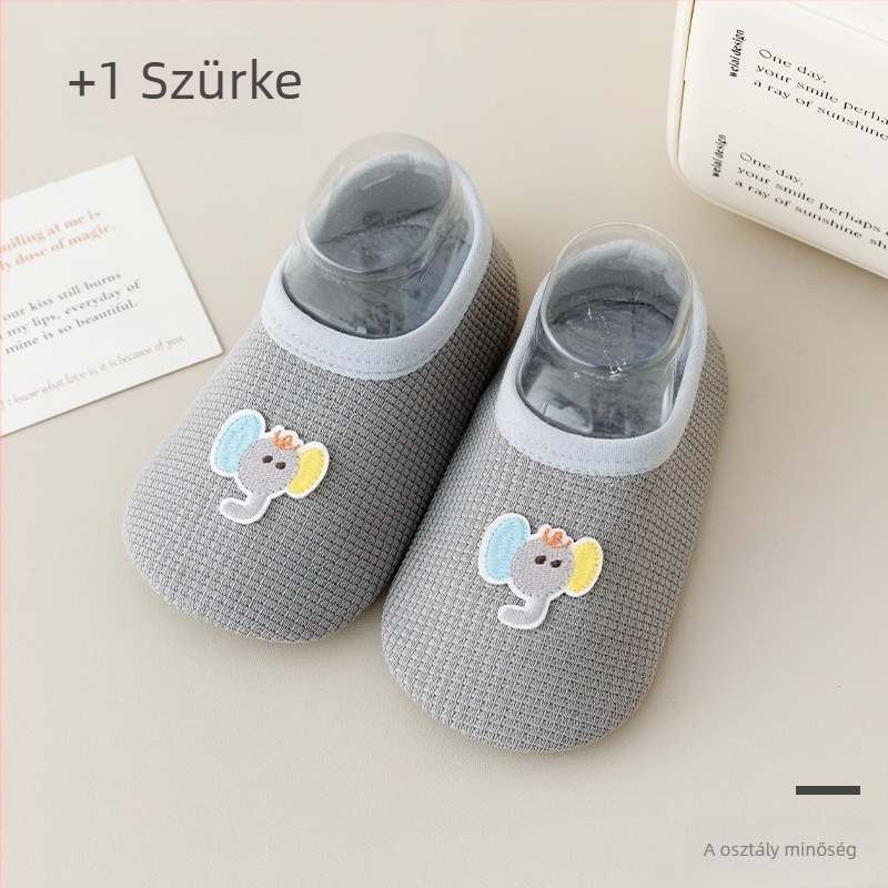 Uniszex beltéri talpú zokni gyerekeknek, csúszásmentes, puha talppal, rajzfilm mintával, 100% poliészter, 2025-ös őszi megjelenés