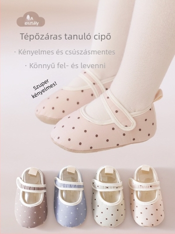 Baba beltéri csúszásmentes puha talpú sétacipő és zoknik