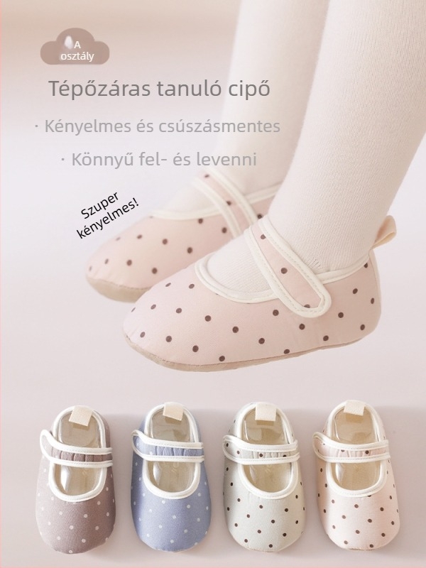 Baba beltéri csúszásmentes puha talpú sétacipő és zoknik