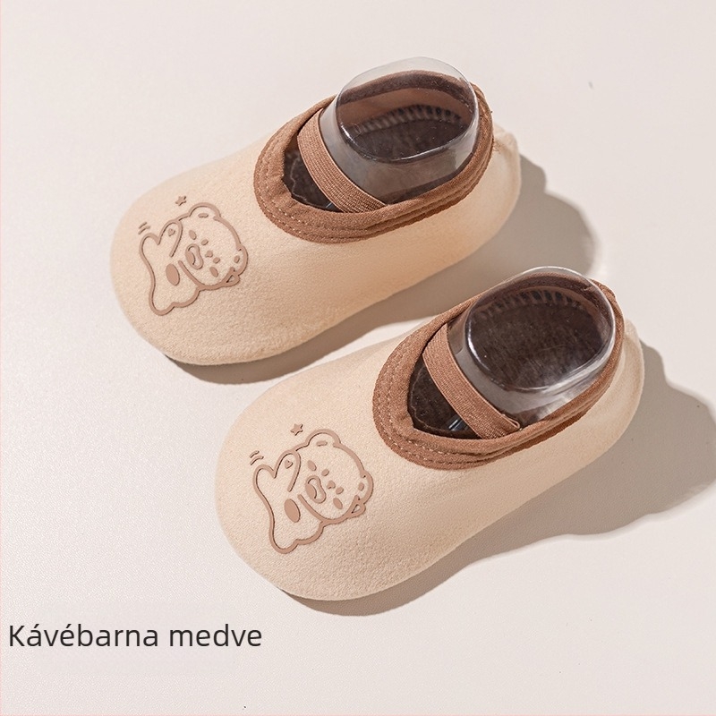 Gyerek padlós zokni - csúszásmentes, puha talp, légáteresztő poliészter, rövid szár, minden évszakra