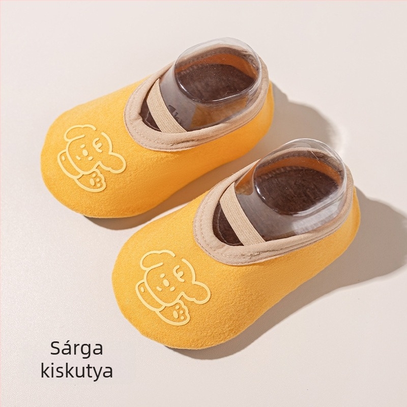 Gyerek padlós zokni - csúszásmentes, puha talp, légáteresztő poliészter, rövid szár, minden évszakra