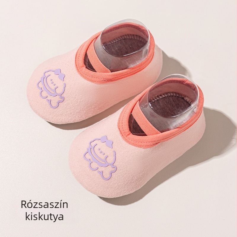 Gyerek padlós zokni - csúszásmentes, puha talp, légáteresztő poliészter, rövid szár, minden évszakra