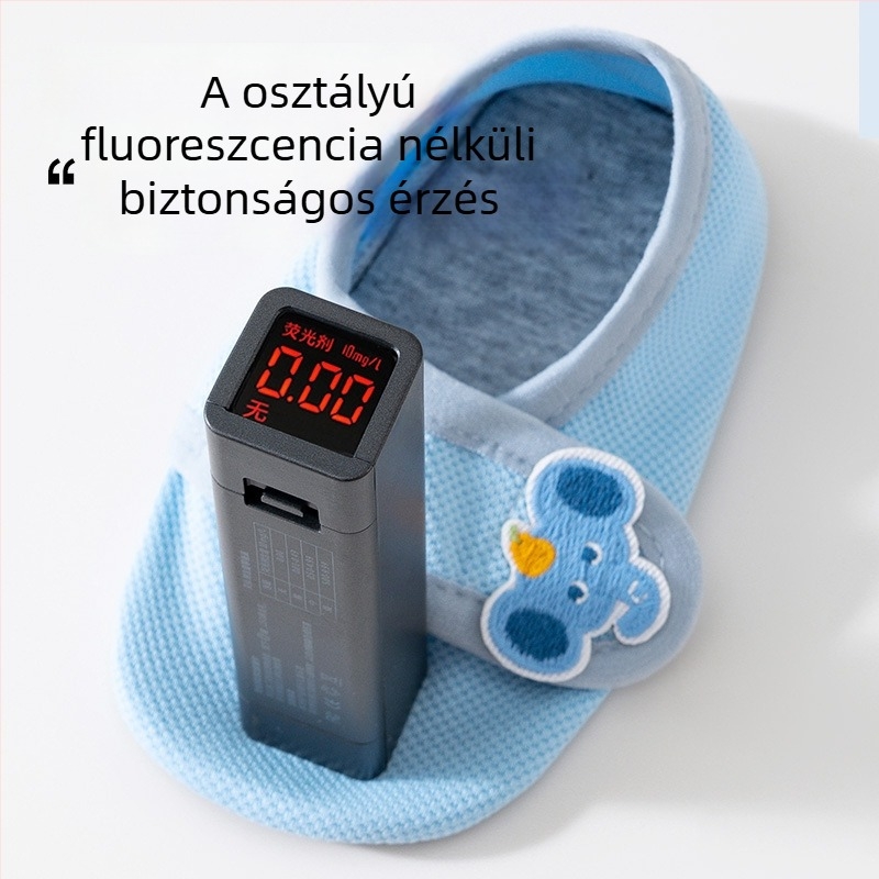 Csecsemő talpú zoknicipő 12–36 hónap, felső része pamut, légáteresztő, csúszásmentes, Velcro-zár, állat-minta, tavasz-ősz