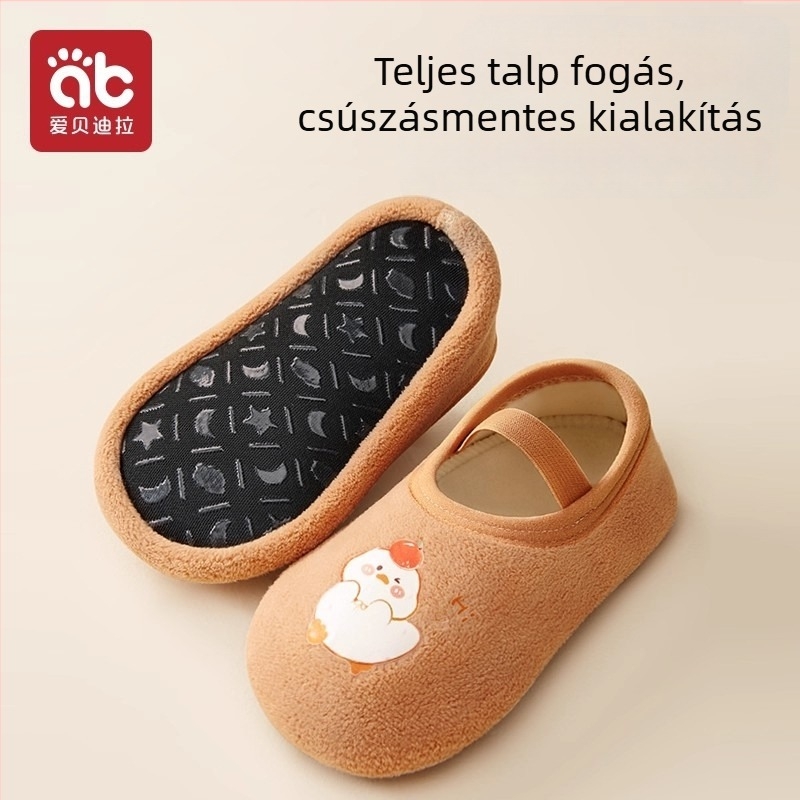 Aibedila Belső használatra szóló babacipő - csúszásmentes, puhatalpú, 12–36 hónapos korosztálynak, uniszex