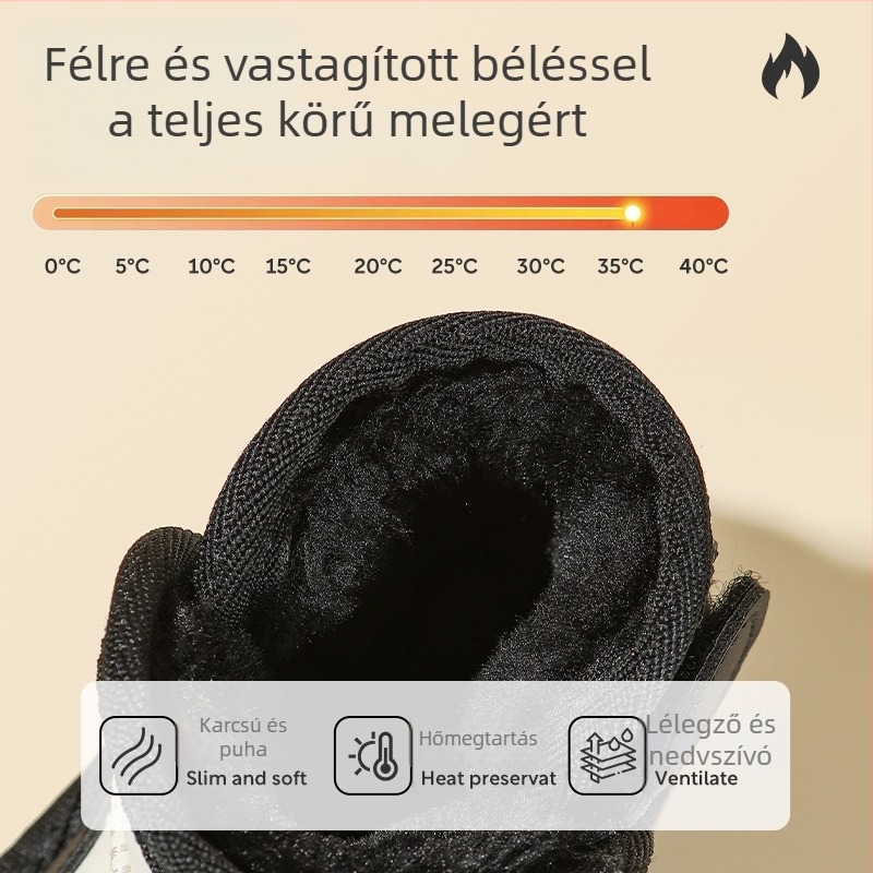 Téli gyerekcsizma Velcro-zárással, felsőrész mikroszálas bőr, középmagas szár, 12–36 hónapos korosztály