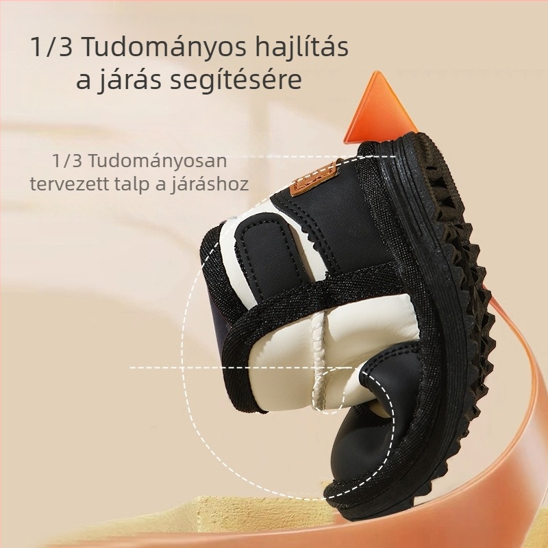 Téli gyerekcsizma Velcro-zárással, felsőrész mikroszálas bőr, középmagas szár, 12–36 hónapos korosztály