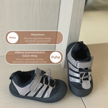 Topstar uniszex gyerek beltéri meleg cipő Velcro-záródással, TPR talppal, 4–6 éveseknek