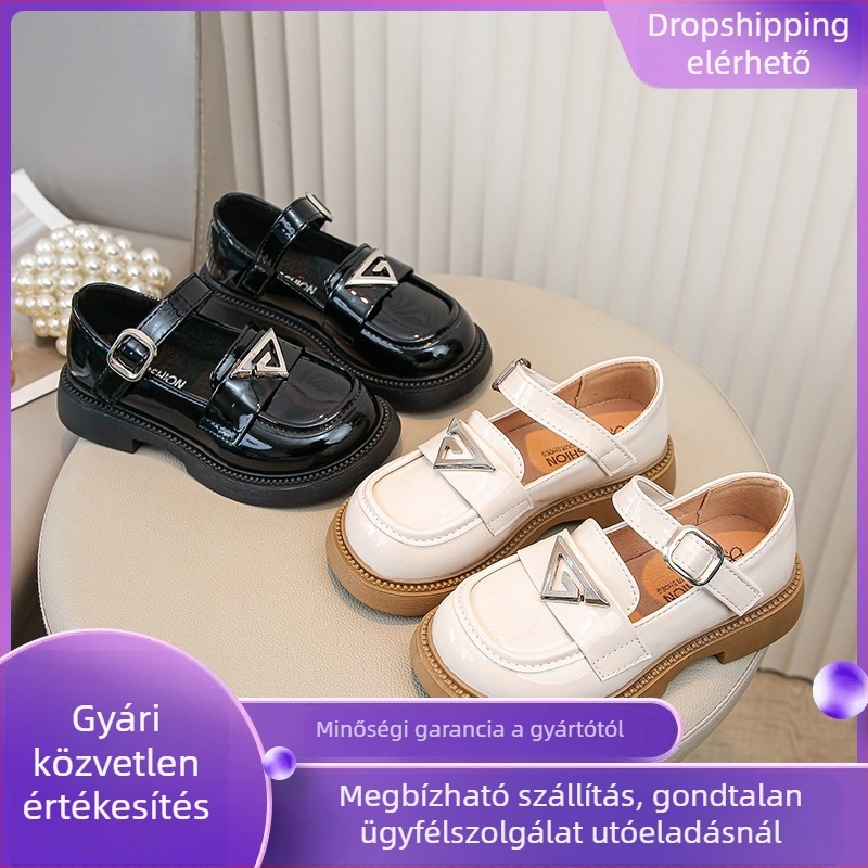 Lány Mary Jane cipő, felső része szuper fiber, gumitalp, Velcro-zár, minden évszakban használható, csúszásmentes