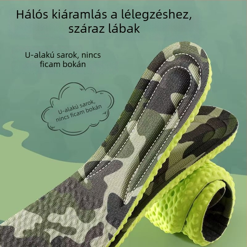 Sport talpbetét EVA: ultra puha, ütéscsillapítás, szagellenőrzés, légáteresztő, uniszex