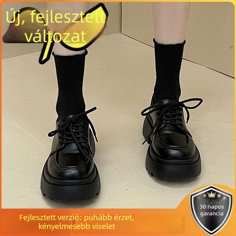 Női Mary Jane cipő 8 cm-nél magasabb sarkúval, PU felsőrész, gumi talp, fűzős zárás