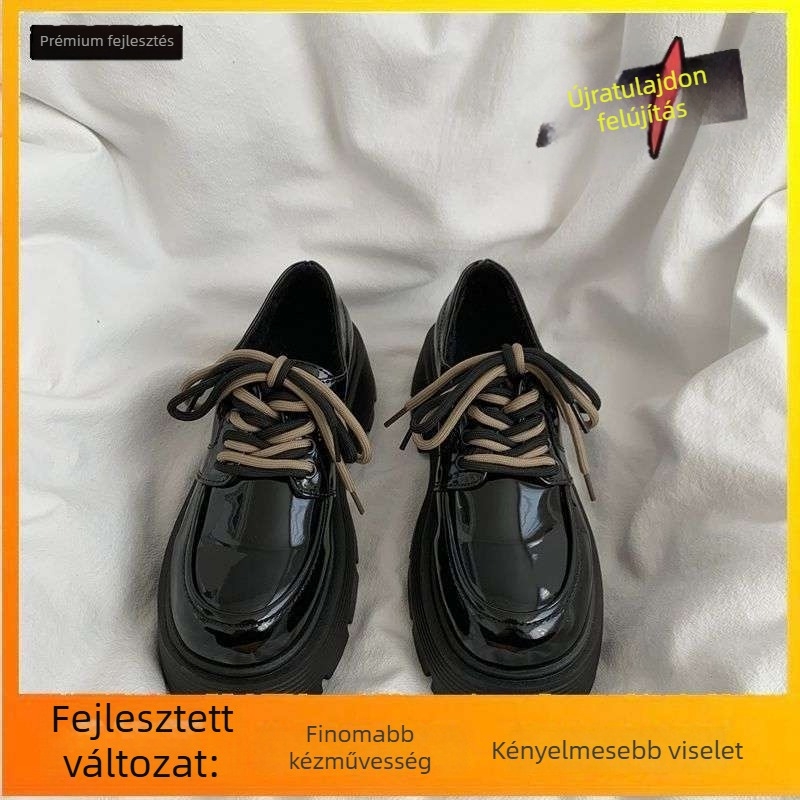 Női Mary Jane cipő 8 cm-nél magasabb sarkúval, PU felsőrész, gumi talp, fűzős zárás
