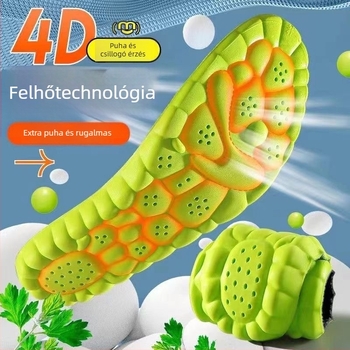 Mugwort sportos dezodoráló talpbetét – Felhő talp, puha, rugalmas ütéscsillapító, modell YD-01, anyag: szivacs, uniszex a sportcipőkhöz, bőrt és hétköznapi cipőkhöz