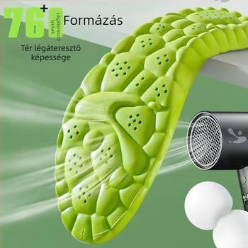 Mugwort sportos dezodoráló talpbetét – Felhő talp, puha, rugalmas ütéscsillapító, modell YD-01, anyag: szivacs, uniszex a sportcipőkhöz, bőrt és hétköznapi cipőkhöz