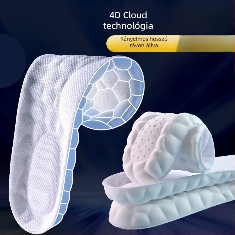 Mugwort sportos dezodoráló talpbetét – Felhő talp, puha, rugalmas ütéscsillapító, modell YD-01, anyag: szivacs, uniszex a sportcipőkhöz, bőrt és hétköznapi cipőkhöz