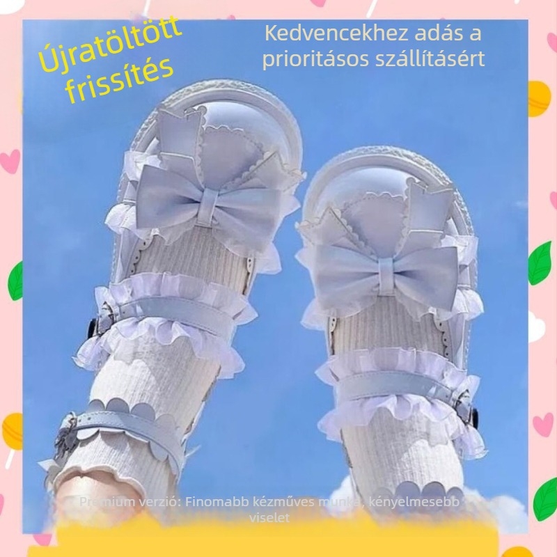 Lapos cipő, édes Mary Jane stílus, PU felső rész, alacsony sarok 3 cm alatt, macskasarkú sarok