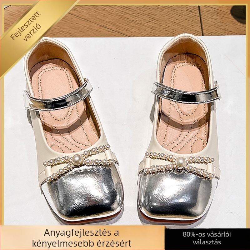 Lányoknak készült PU felső részű cipő Velcro-záródással, imitált bőrbélés, PU talpbetét, gumitalp
