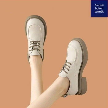 Női loaferek kerek orrúval, PU felső rész, gumitalp, alacsony sarok 1-3 cm, alacsony profil