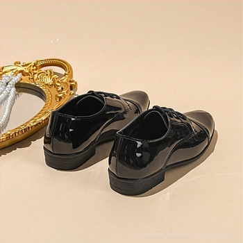 Férfi Oxford cipő, üzleti stílus, PU felső rész, PU belső rész, TPR talp, elöl fűzős, 2025 ősz