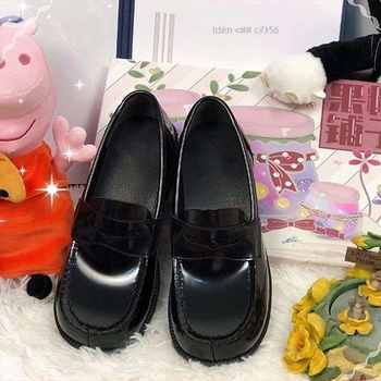 Mary Jane cipő, japán stílus, Peep Toe, 8 cm-nél magasabb sarkú, Koponya minta