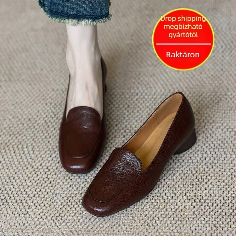 Női loaferek kerek orrú, mikroszálas felsőrész, slip-on, alacsony sarok, gumírozott talp