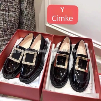 Női loaferek slip-on, alacsony boka, vastag gumírozott talp, 3–5 cm sarok, kerek orr
