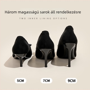 Magas sarkú cipő hegyes orrú, vékony sarok 6–8 cm, felső rész: Super Migration bőr, slip-on záródás, alkalmas formális eseményekre