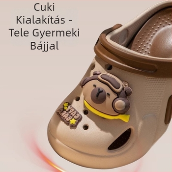 Uniszex gyerekeknek szandál állatmintával, EVA felsőrész, EVA talp, csúszásmentes