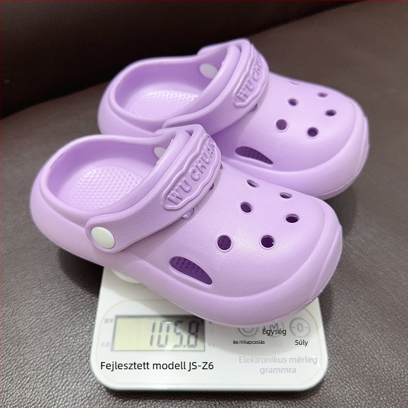 Crocs-stílusú beltéri gyerek szandálok, EVA felső, csúszásmentes talp, szag elleni védelem, uniszex, Tavasz 2025
