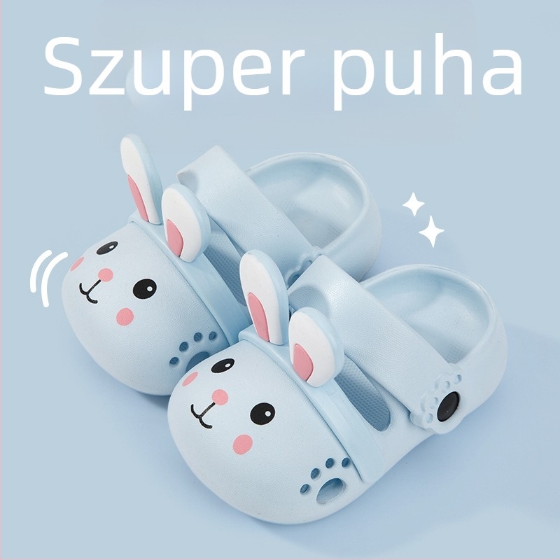 Gyerekek nyári EVA strandpapucs lányoknak, csúszásmentes puha talp, hercegnő mesés dizájn, 2–10 éveseknek