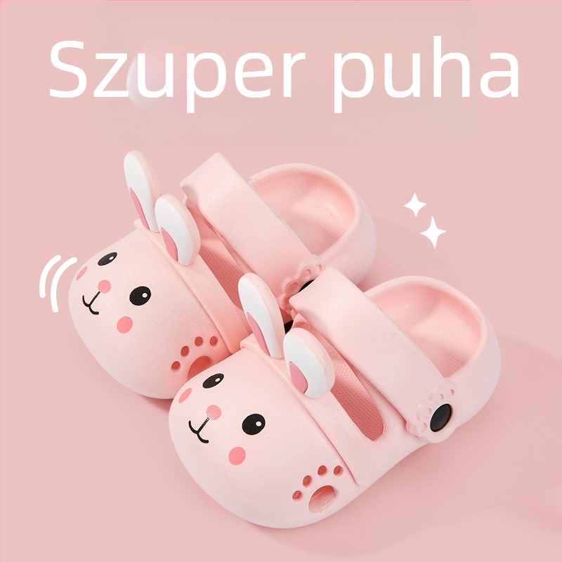 Gyerekek nyári EVA strandpapucs lányoknak, csúszásmentes puha talp, hercegnő mesés dizájn, 2–10 éveseknek