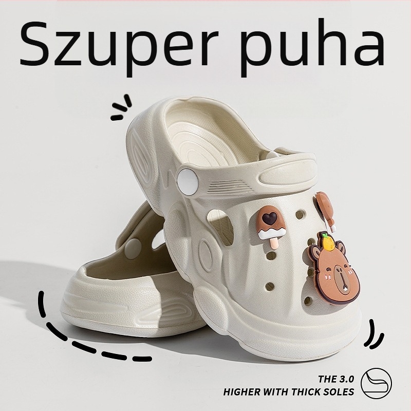Unisex EVA zárt orrú papucs gyerekeknek, csúszásmentes, szagtalan, Kapibara