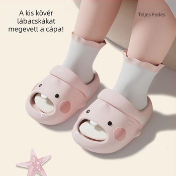 Gyerek EVA szandál cápa mintával, beltéri használatra, csúszásmentes, nyári