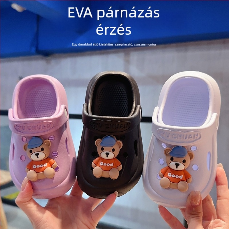 Gyermekek EVA szandál medve mintával, csúszásmentes, szagtalan, bel- és kültéri használatra