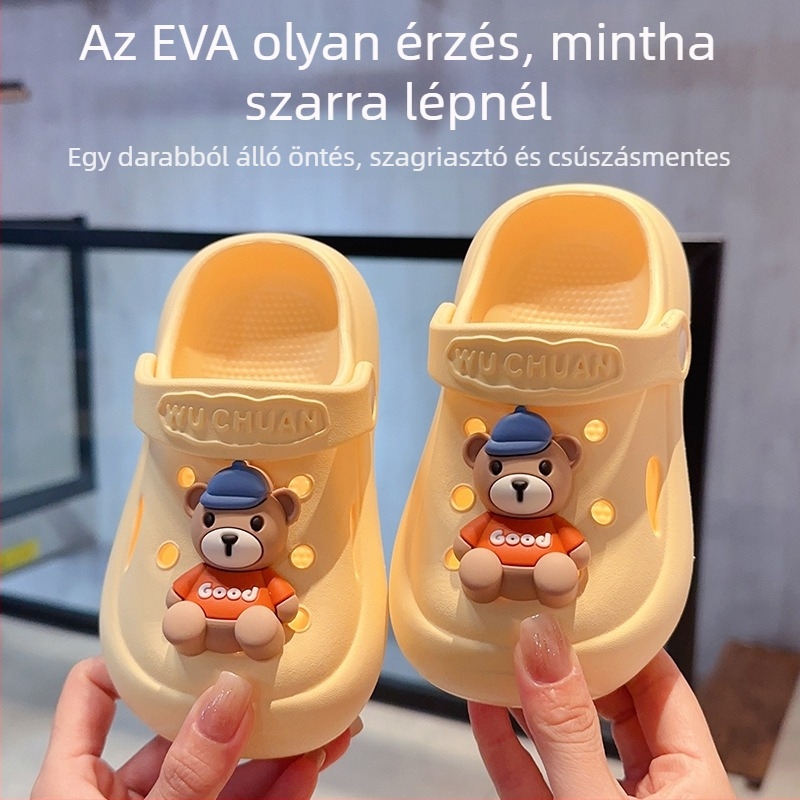 Gyermekek EVA szandál medve mintával, csúszásmentes, szagtalan, bel- és kültéri használatra