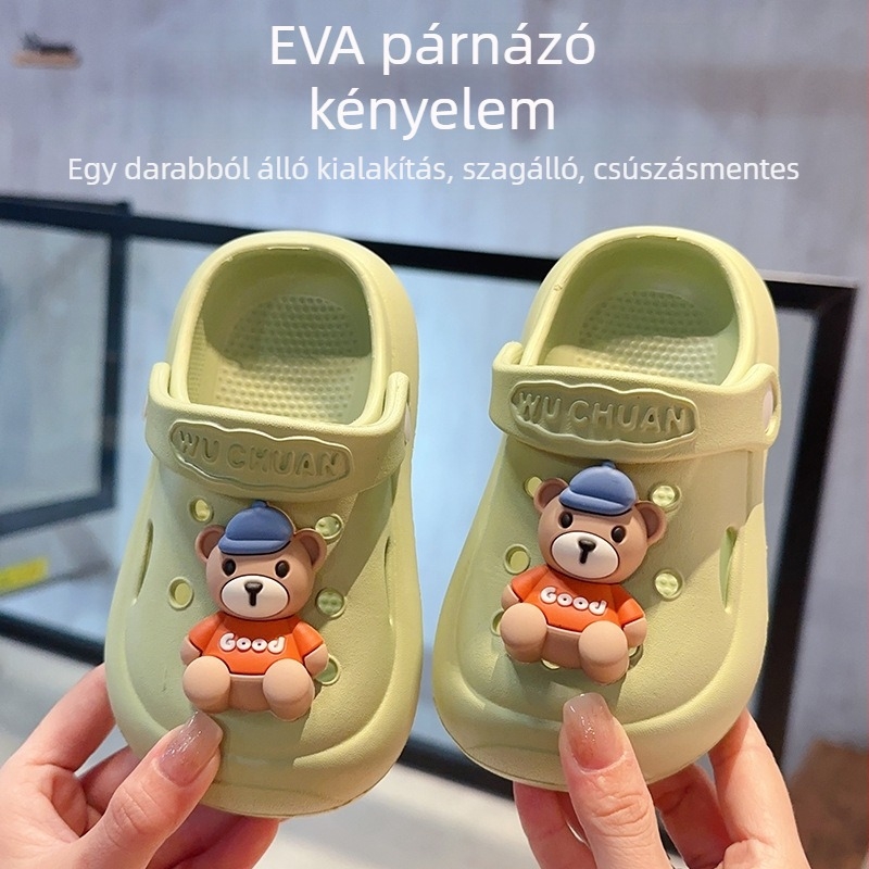 Gyermekek EVA szandál medve mintával, csúszásmentes, szagtalan, bel- és kültéri használatra