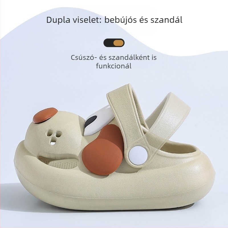 Gyerekek EVA strandpapucs zárt lábujjú, aranyos mesés dizájn, uniszex, nyár