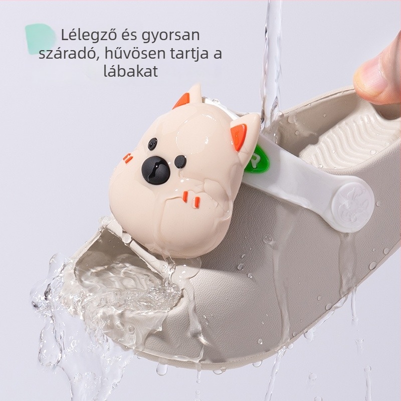 Fawn Milli Crocs-stílusú gyerek szandál Cartoon mintával, 1–6 éveseknek, légáteresztő, beltéri és kültéri használatra