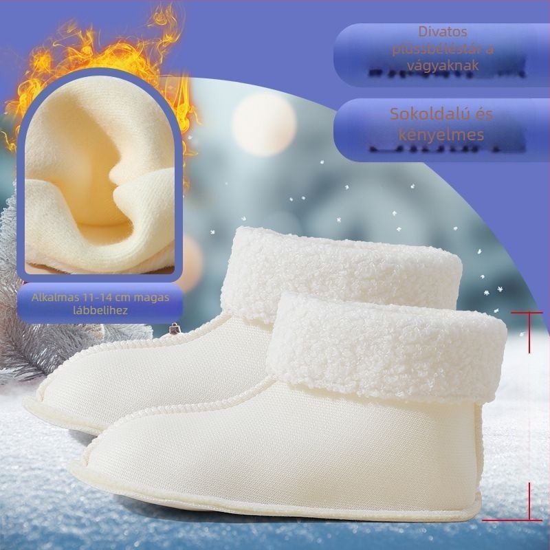 Uniszex PVC esőcsizma magas szárú, vastag bélésű, középmagas sarok 3–5 cm