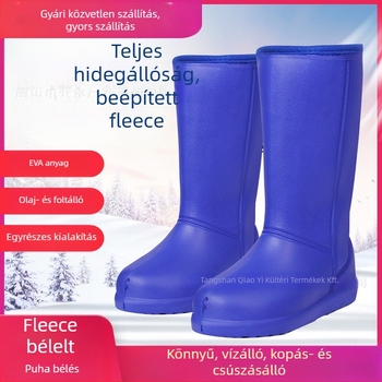 Női EVA esőcsizmák, magas szárú, lapos sarok, ősz-télre