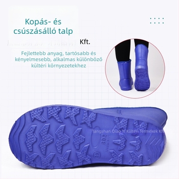 Női EVA esőcsizmák, magas szárú, lapos sarok, ősz-télre