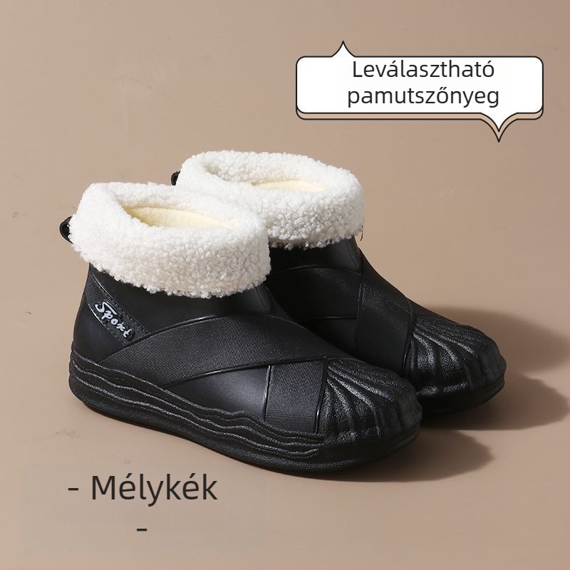 Női esőcsizmák PVC felsőrésszel, alacsony cső dizájn, felnőtteknek